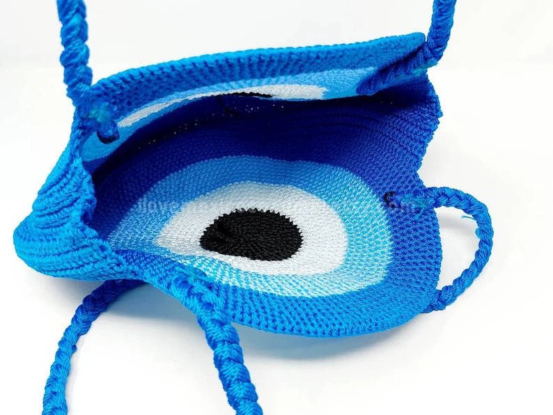 EVIL EYE ROUND CROCHET BAG