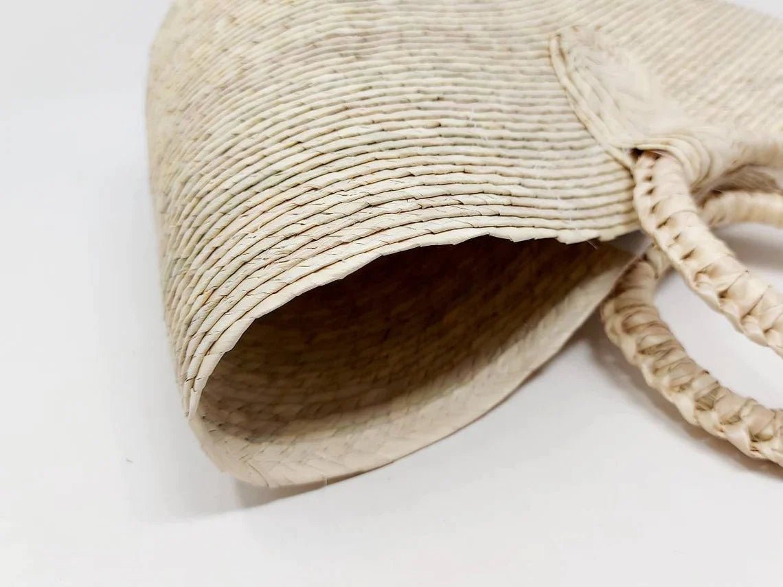 ROUND EVIL EYE STRAW BAG