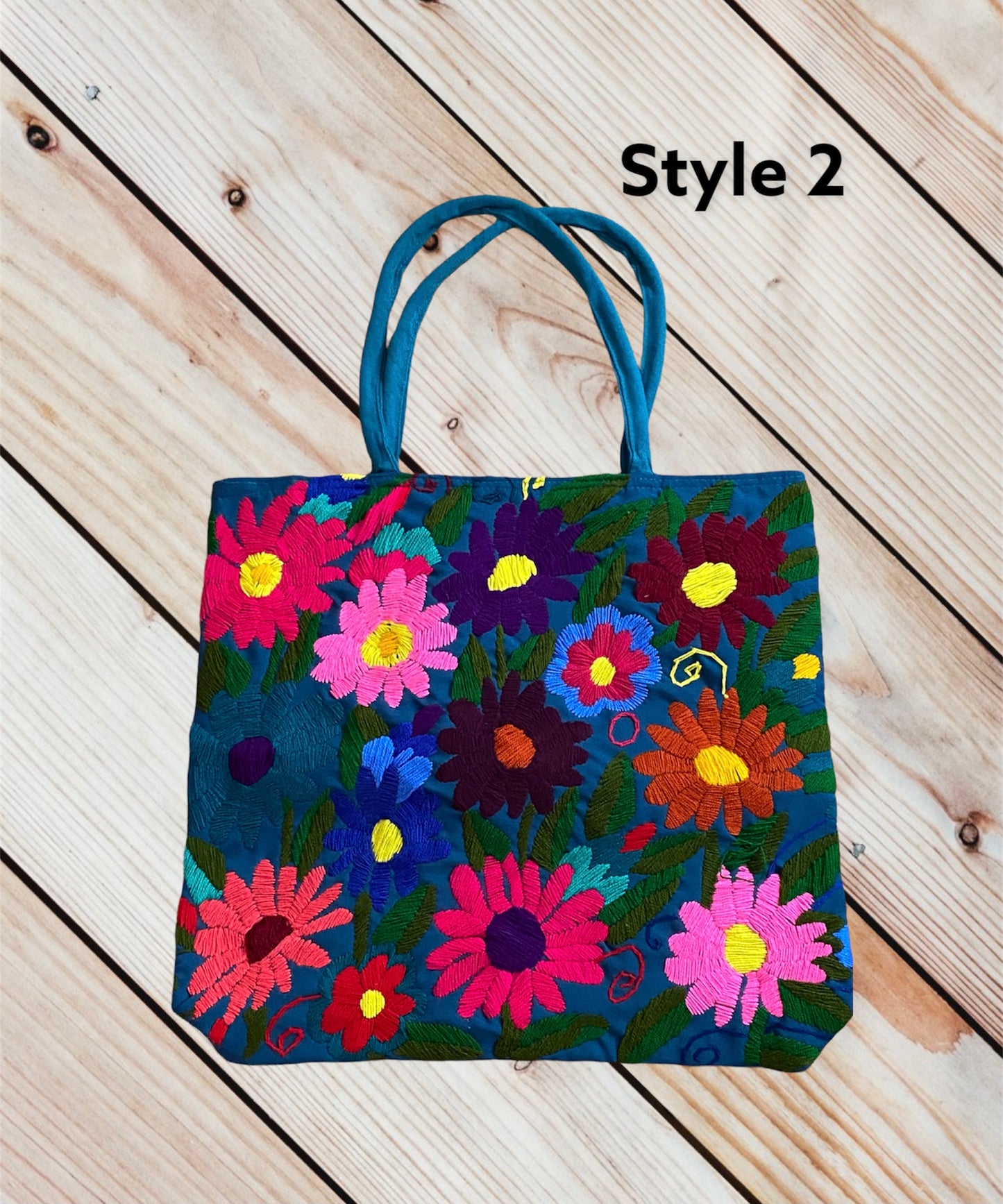FLOR EMBROIDERED MERCADITO BAG