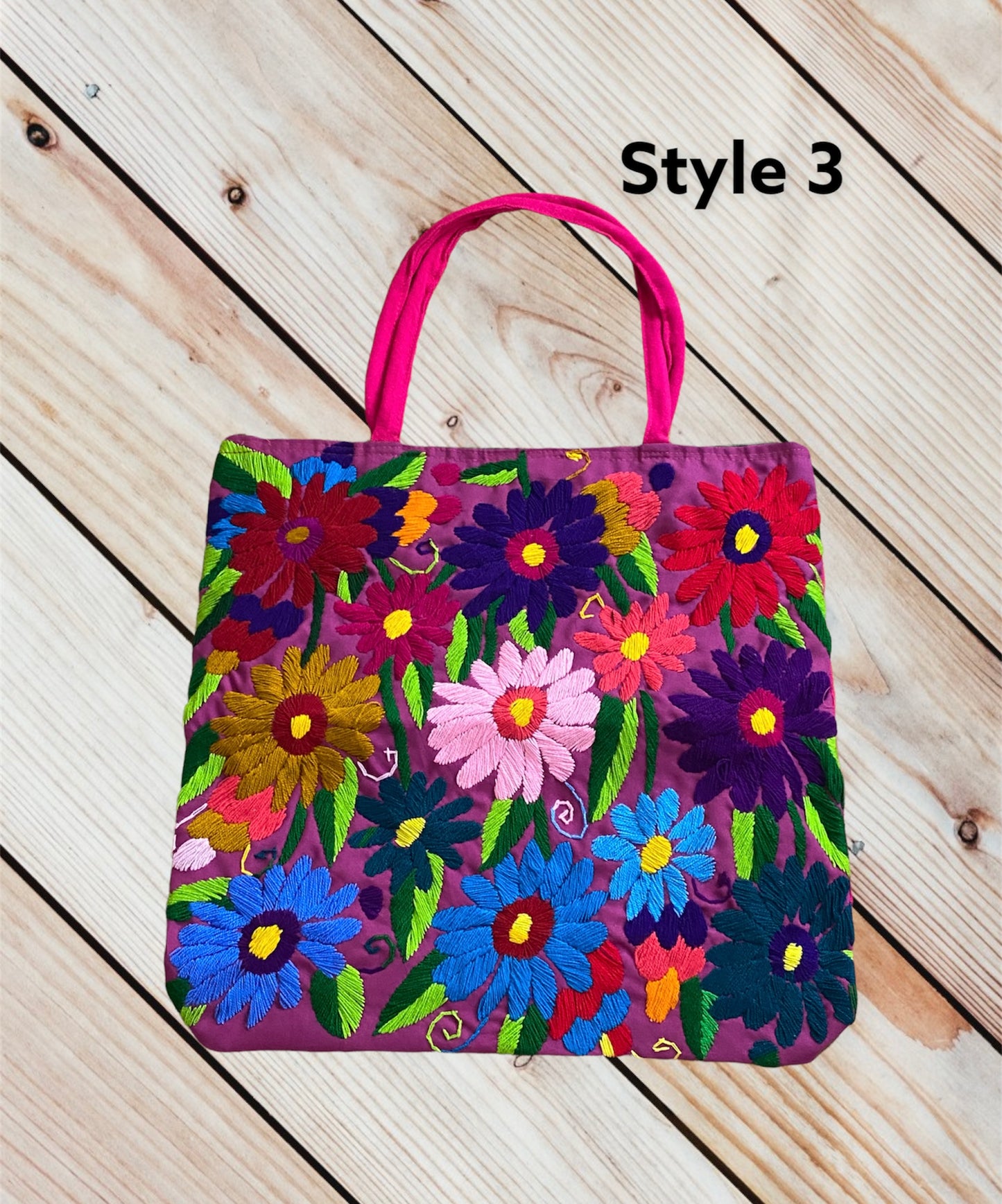 FLOR EMBROIDERED MERCADITO BAG